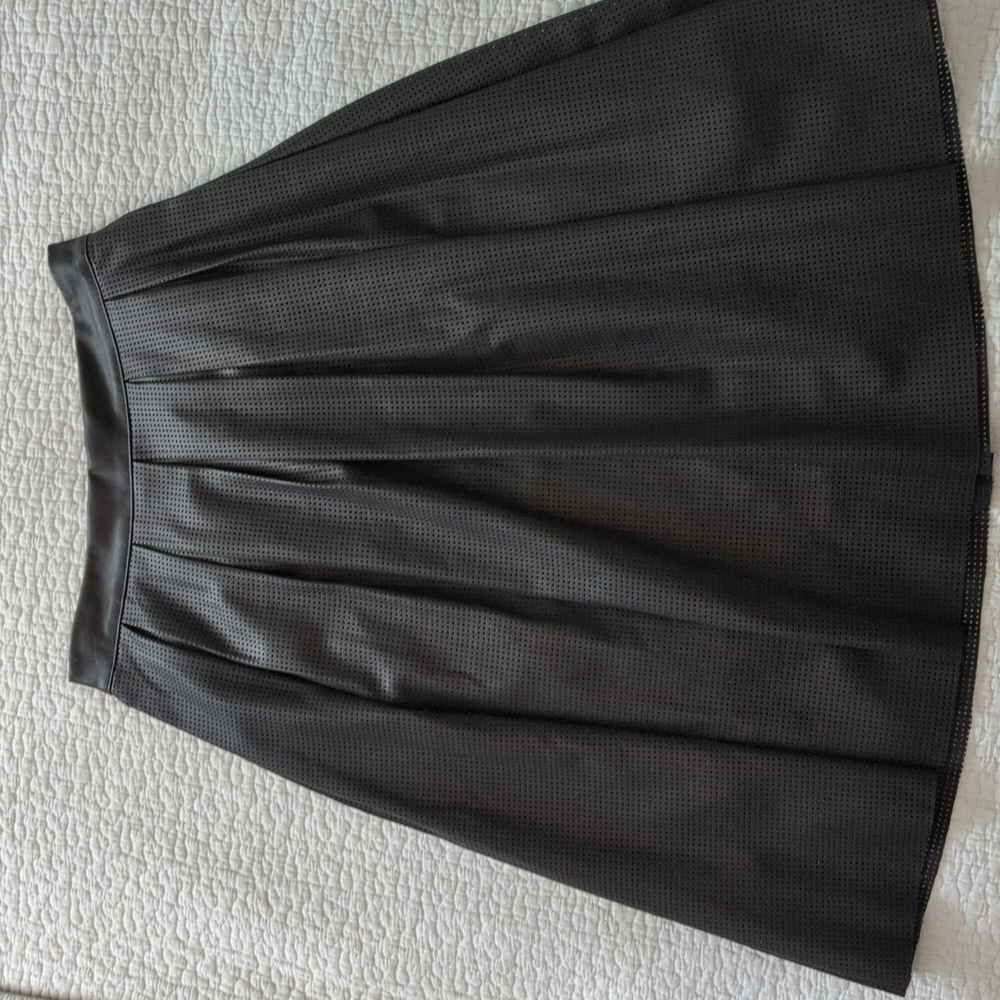 Faux Leather pleated skirt